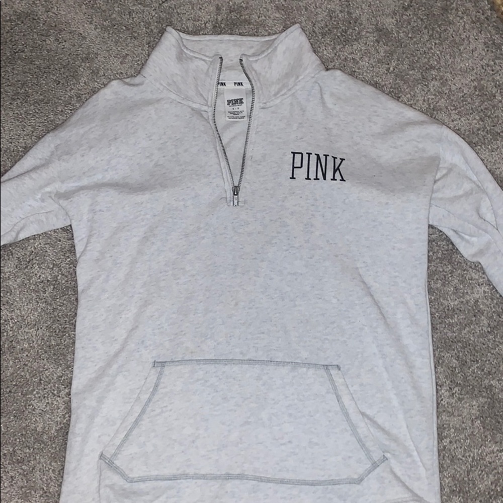 Pink quarter zip